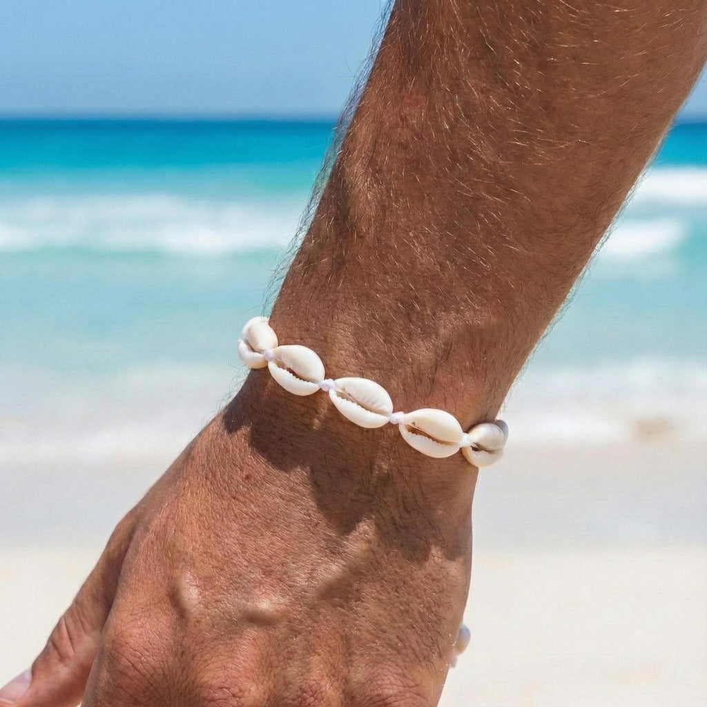 Cowrie Shell Cord Bracelet
