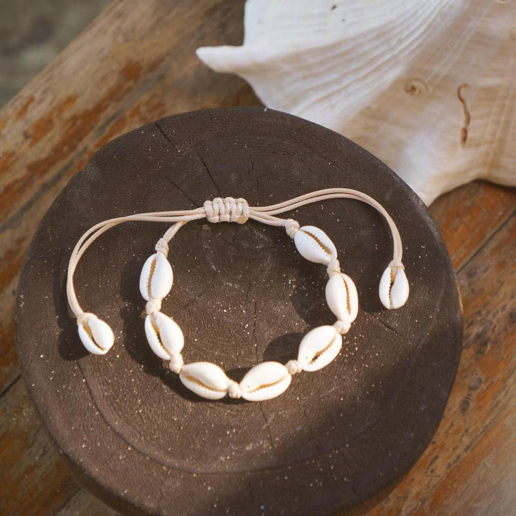 Cowrie Shell Cord Bracelet