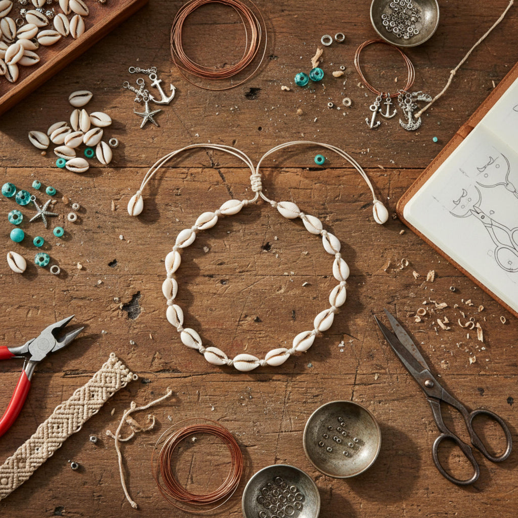 Cowrie Shell Cord Necklace