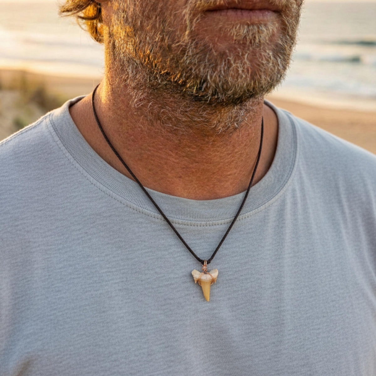 Shark Tooth Cord Necklace