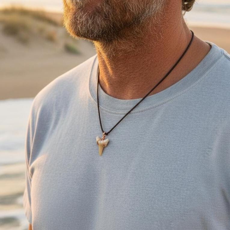 Shark Tooth Cord Necklace