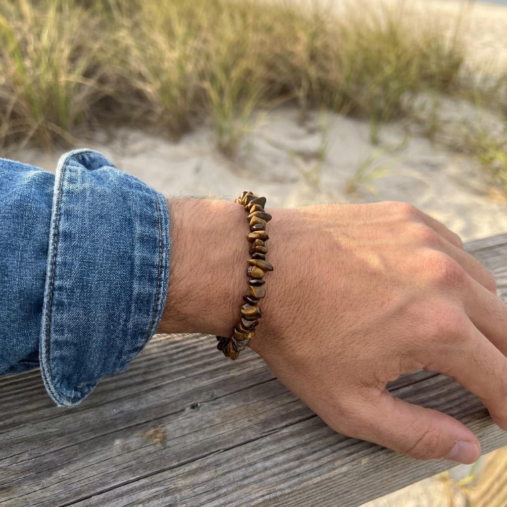 Tiger's Eye Chip Stretch Bracelet