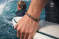 Coconut Shell and Lava Stone Bracelet