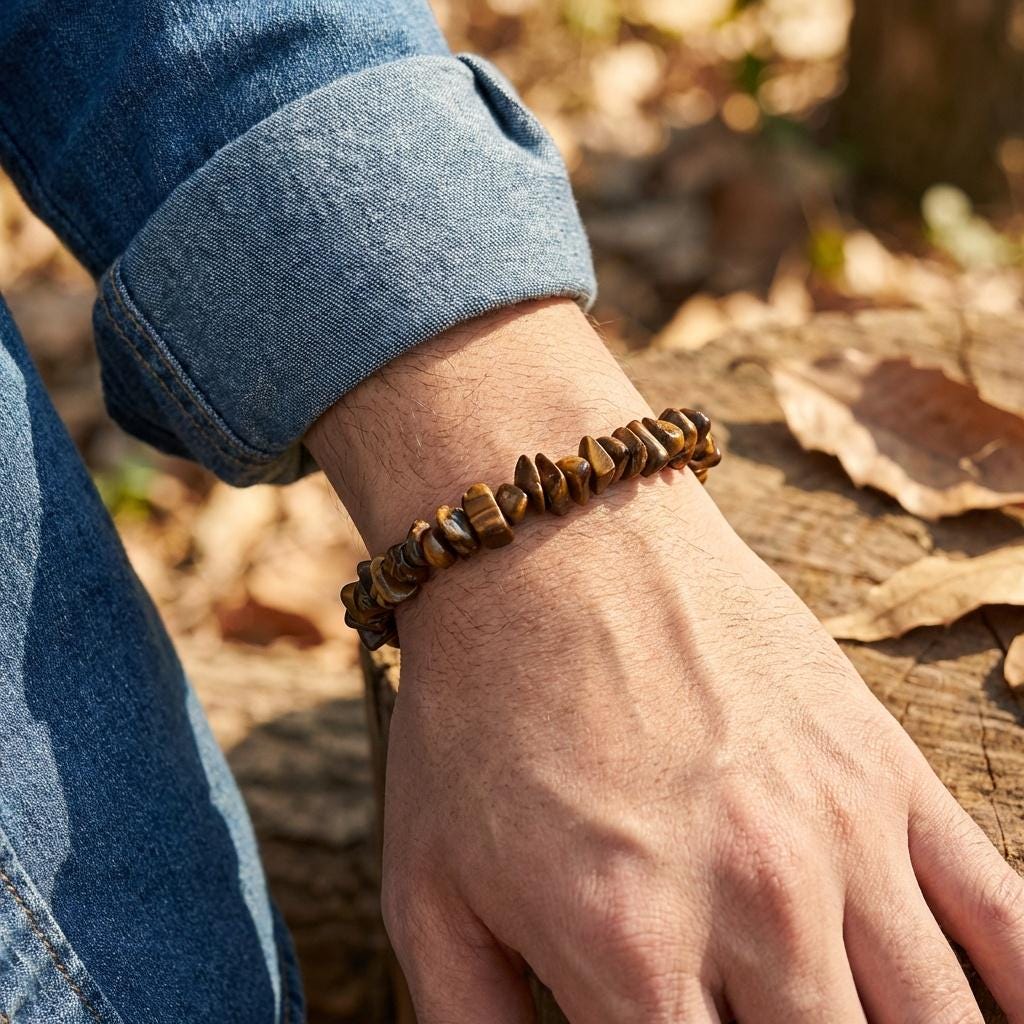 Tiger's Eye Chip Stretch Bracelet