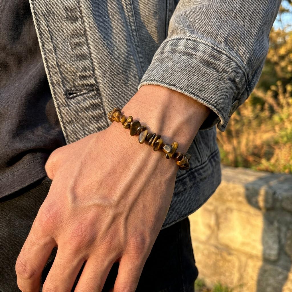 Tiger's Eye Chip Stretch Bracelet