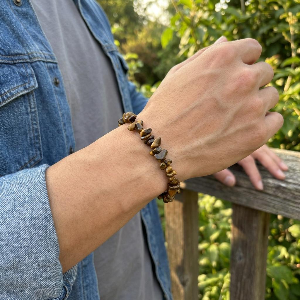 Tiger's Eye Chip Stretch Bracelet