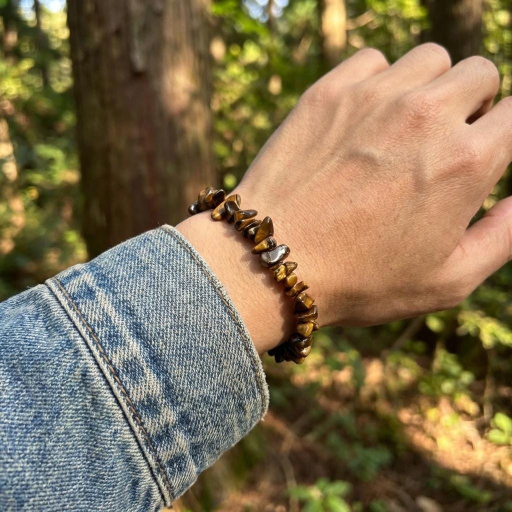Tiger's Eye Chip Stretch Bracelet
