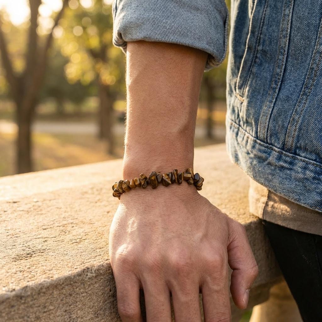 Tiger's Eye Chip Stretch Bracelet