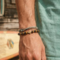 Tiger's Eye Cross Bead Bracelet
