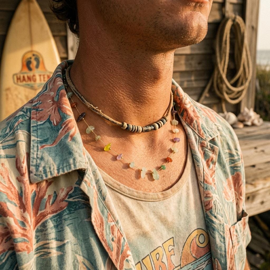 7 Chakra Stone Chip Necklace