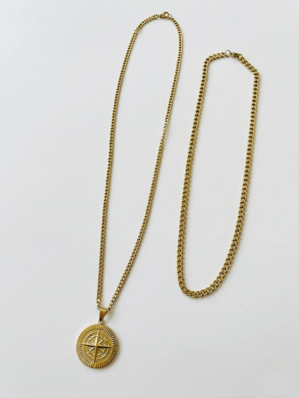 Gold Compass Pendant Necklace