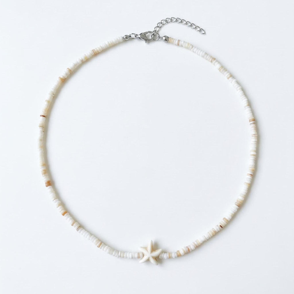 Slim Starfish Shell Bead Choker