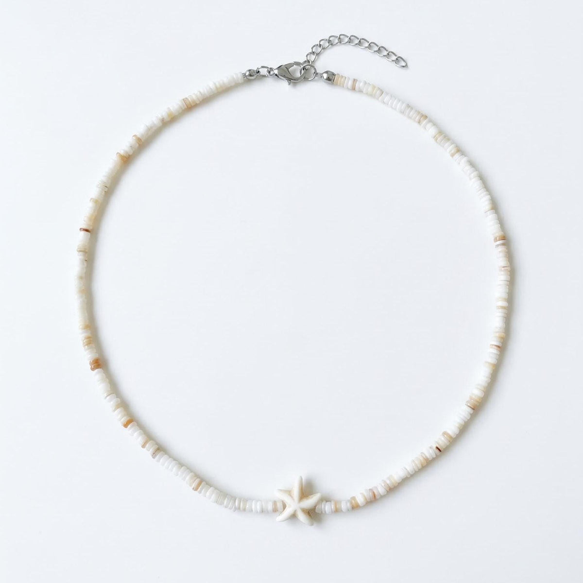 Slim Starfish Shell Bead Choker