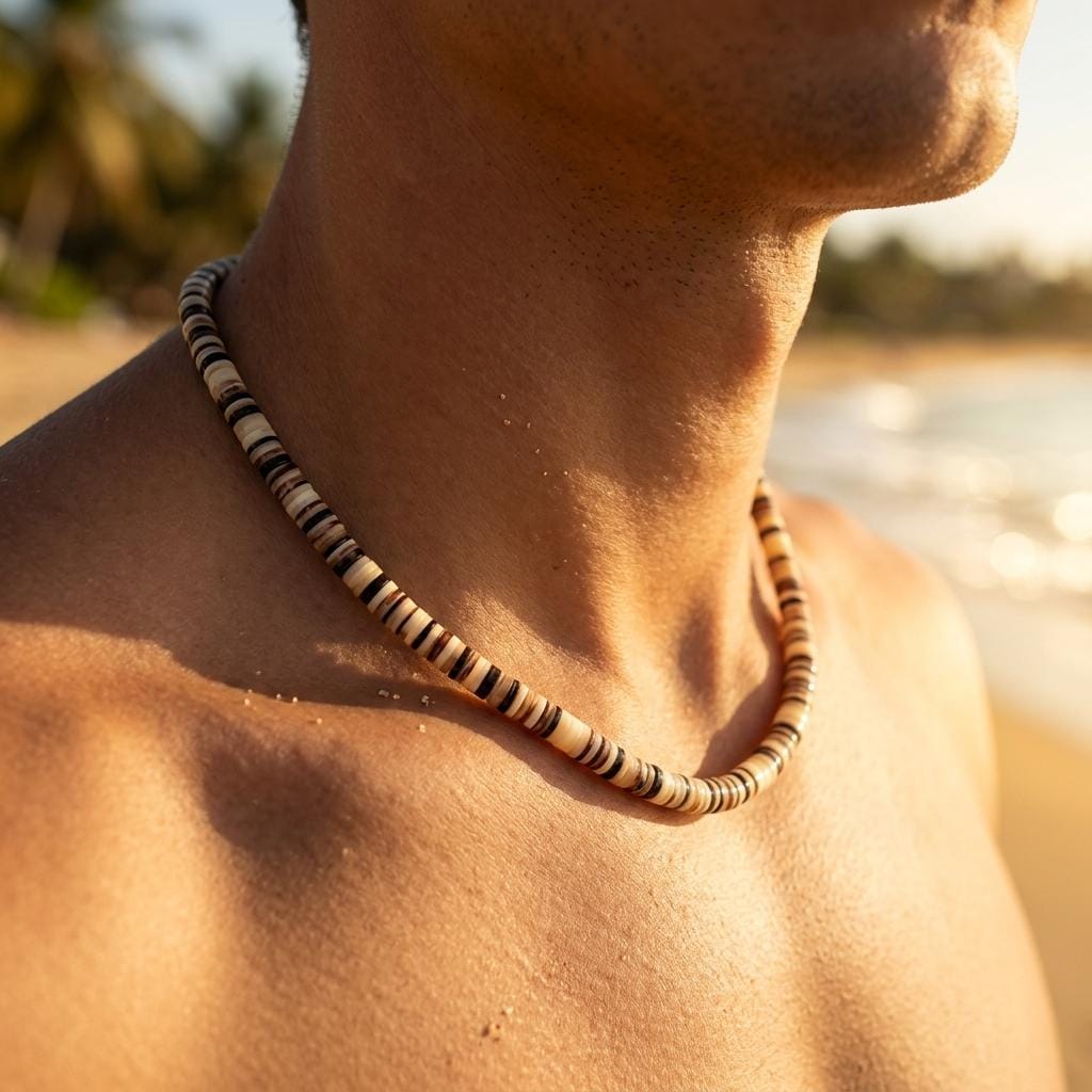 Clam Shell Heishi Choker