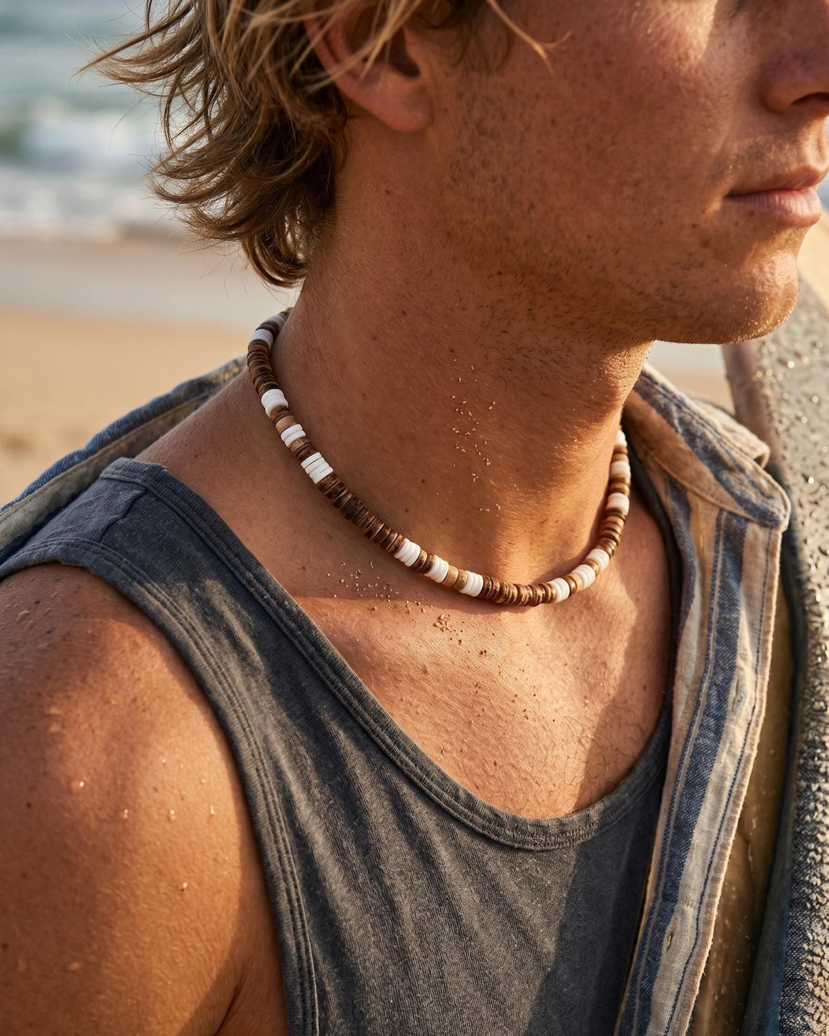 Coconut Shell Bead Necklace