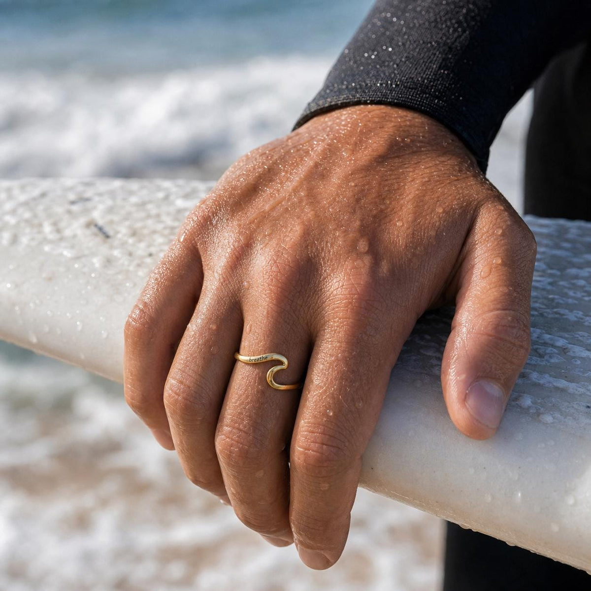 Engravable Open Wave Ring