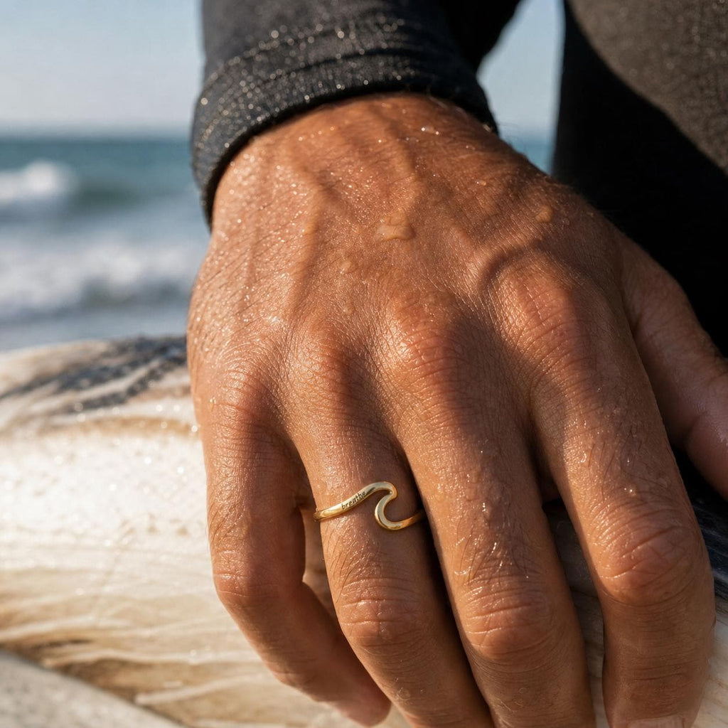 Engravable Open Wave Ring