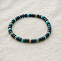 Black Bead and Braided Leather Bracelet Set