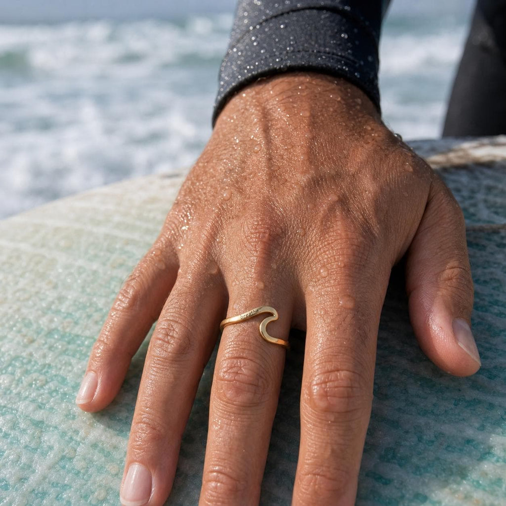 Engravable Open Wave Ring