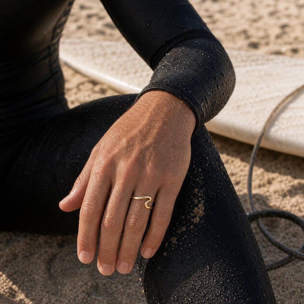 Engravable Open Wave Ring
