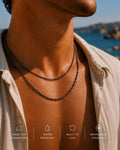 Stainless Steel Bead Chain Necklace Set