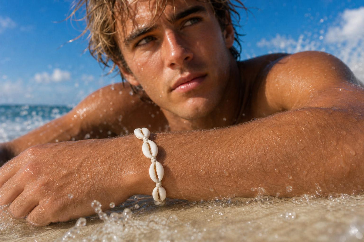 Cowrie Shell Cord Bracelet