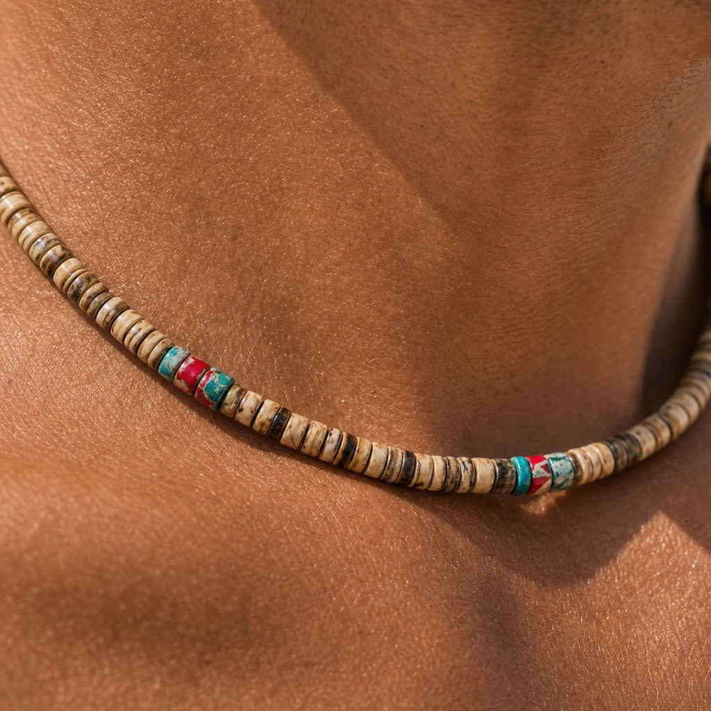 Coconut Shell Heishi Bead Choker