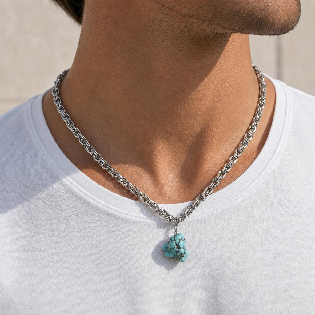 Turquoise Nugget Pendant Necklace