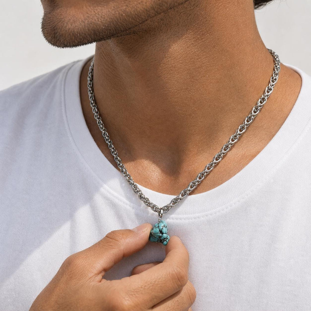 Turquoise Nugget Pendant Necklace