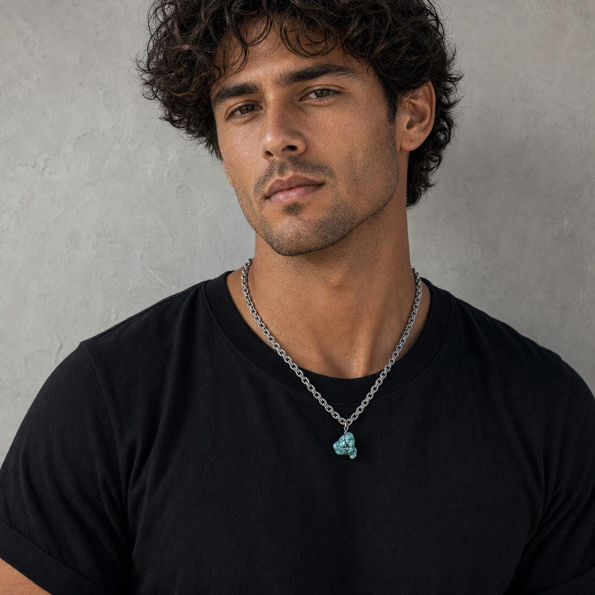 Turquoise Nugget Pendant Necklace
