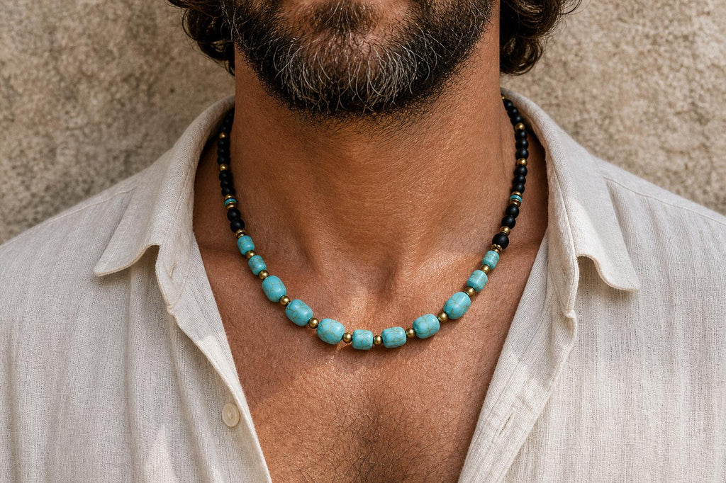 Turquoise-Style Nugget Bead Necklace