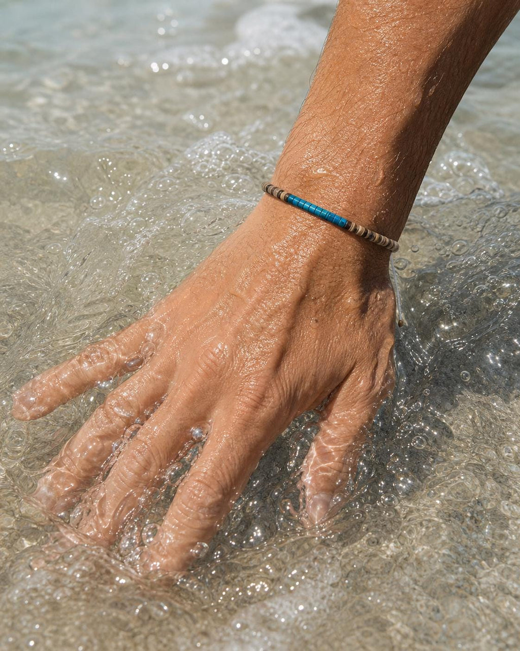 Turquoise-Tone Heishi Cord Bracelet