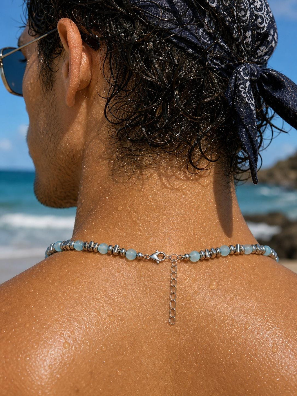 Cat Eye Glass Bead Necklace