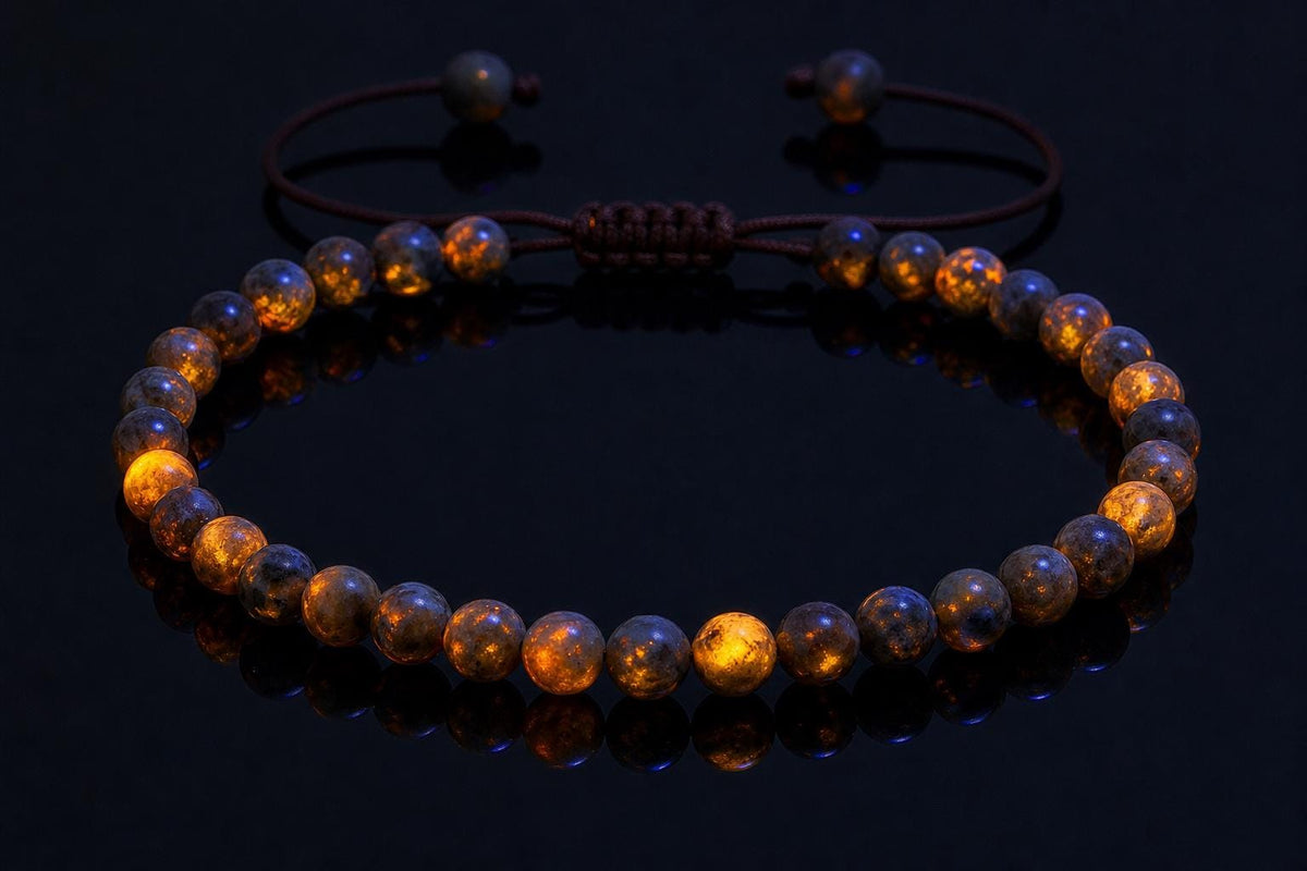 UV Glow Flame Stone Bracelet