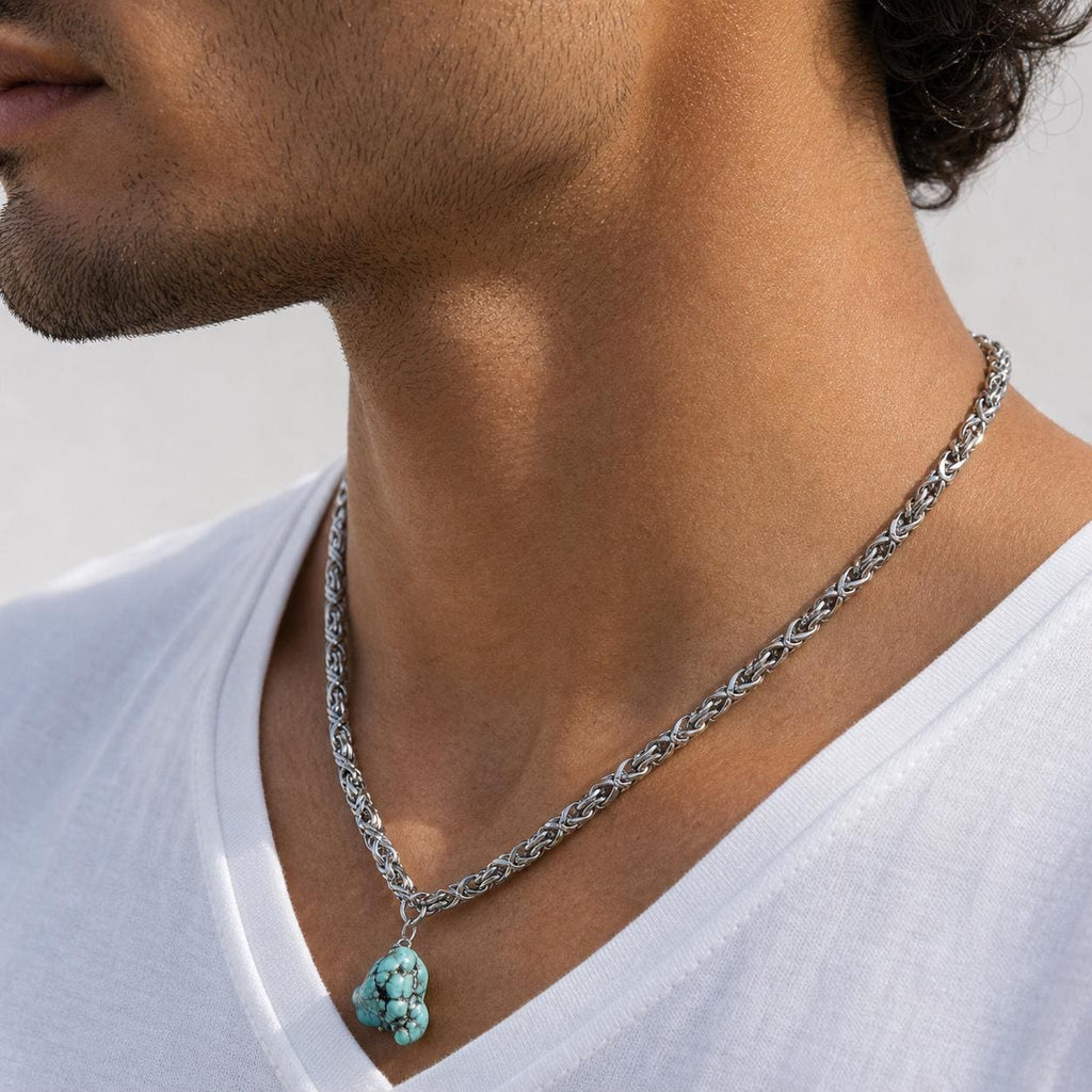 Turquoise Nugget Pendant Necklace