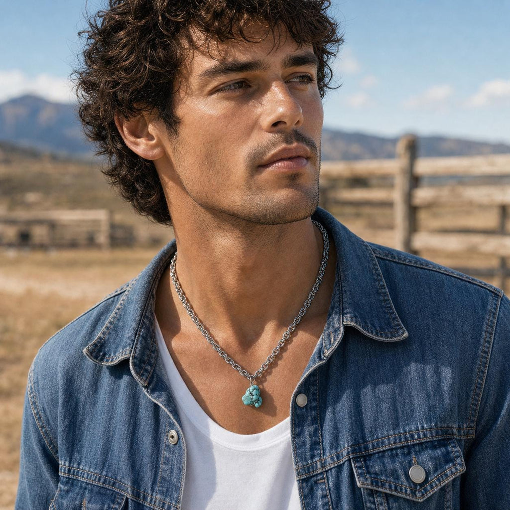 Turquoise Nugget Pendant Necklace
