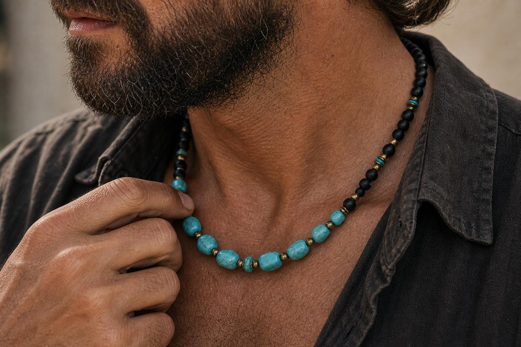 Turquoise-Style Nugget Bead Necklace