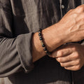 Black and Brown Coconut Shell Bracelet
