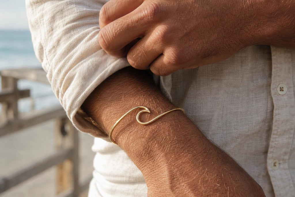 Slim Wave Cuff Bracelet