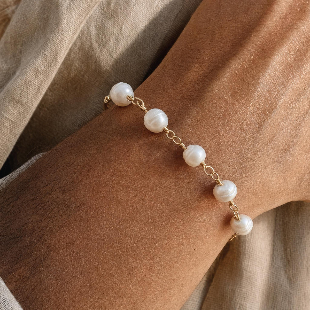 Hand-Wired Baroque Pearl Bracelet