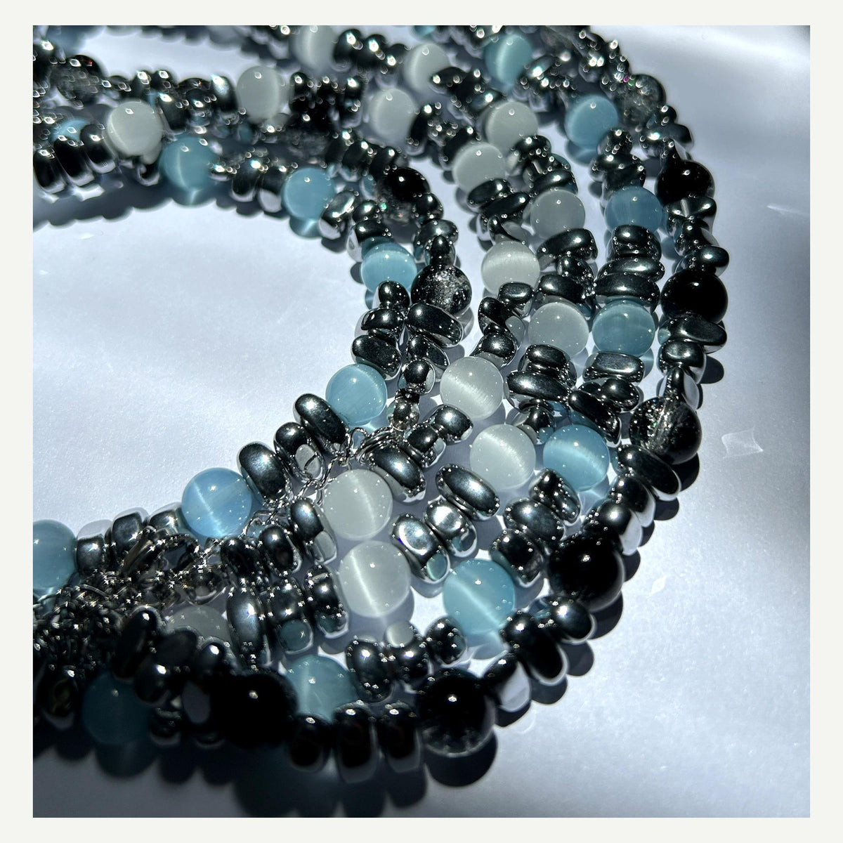 Cat Eye Glass Bead Necklace