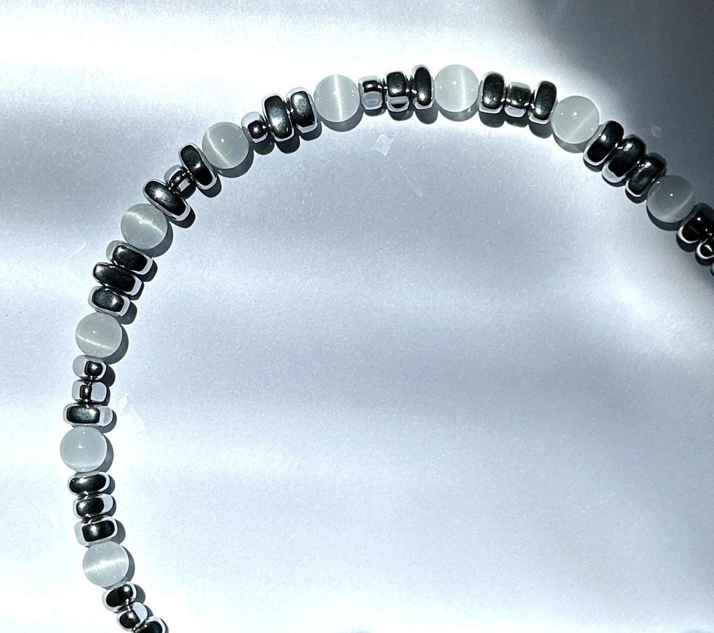 Cat Eye Glass Bead Necklace