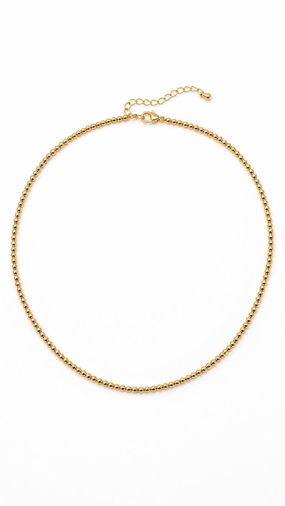 Gold Ball Bead Necklace