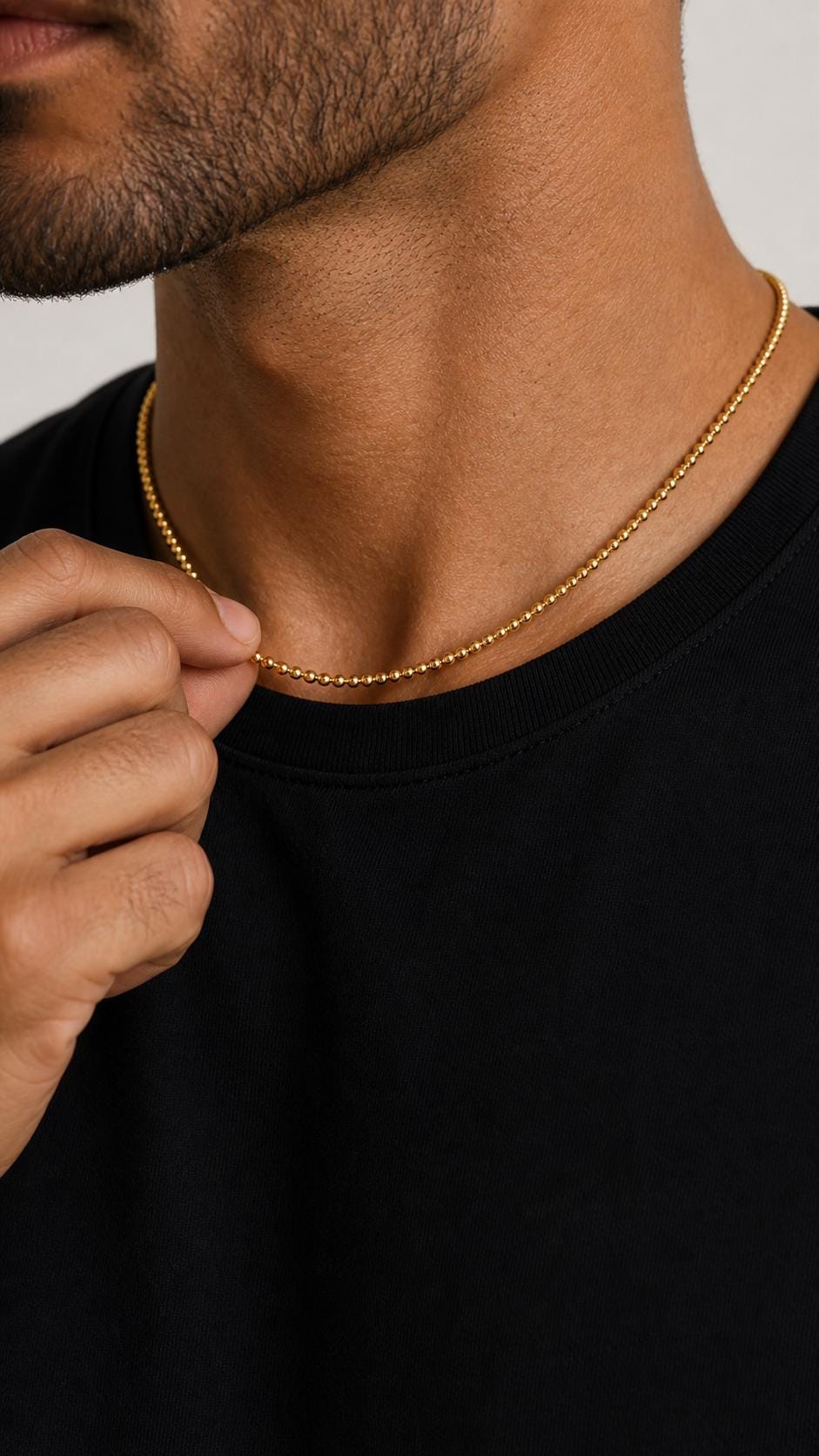 Gold Ball Bead Necklace
