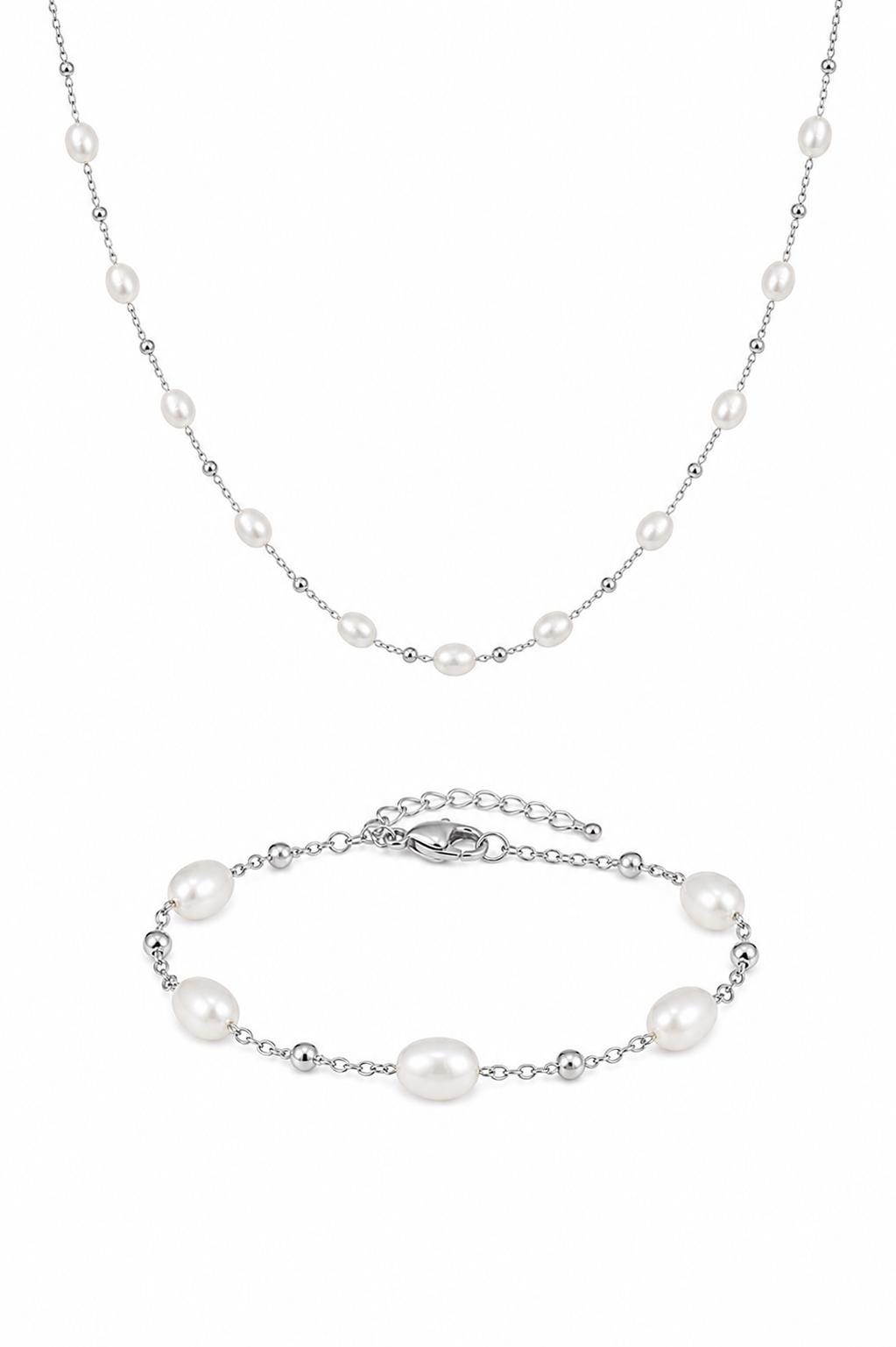 Freshwater Pearl Station Bracelet