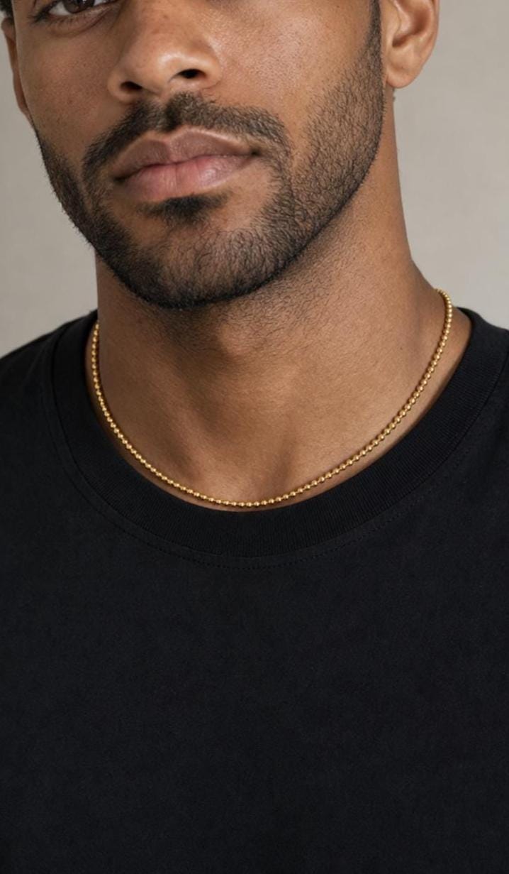 Gold Ball Bead Necklace
