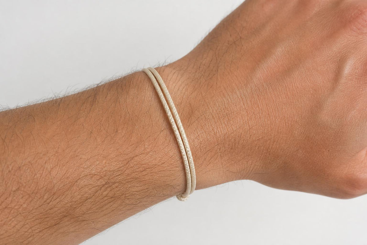 Braided Waxed Cord Bracelet