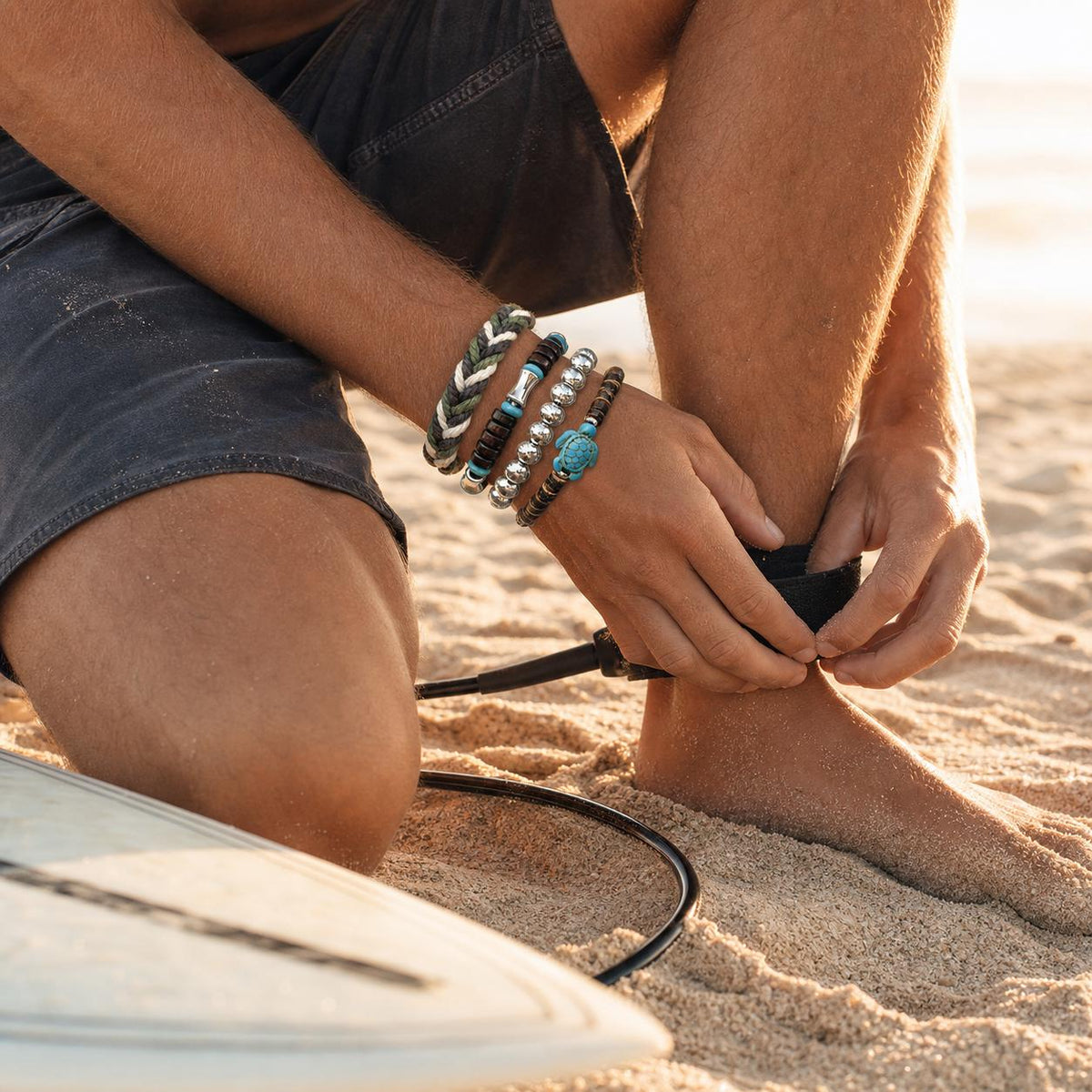 Turtle Bead Bracelet Stack