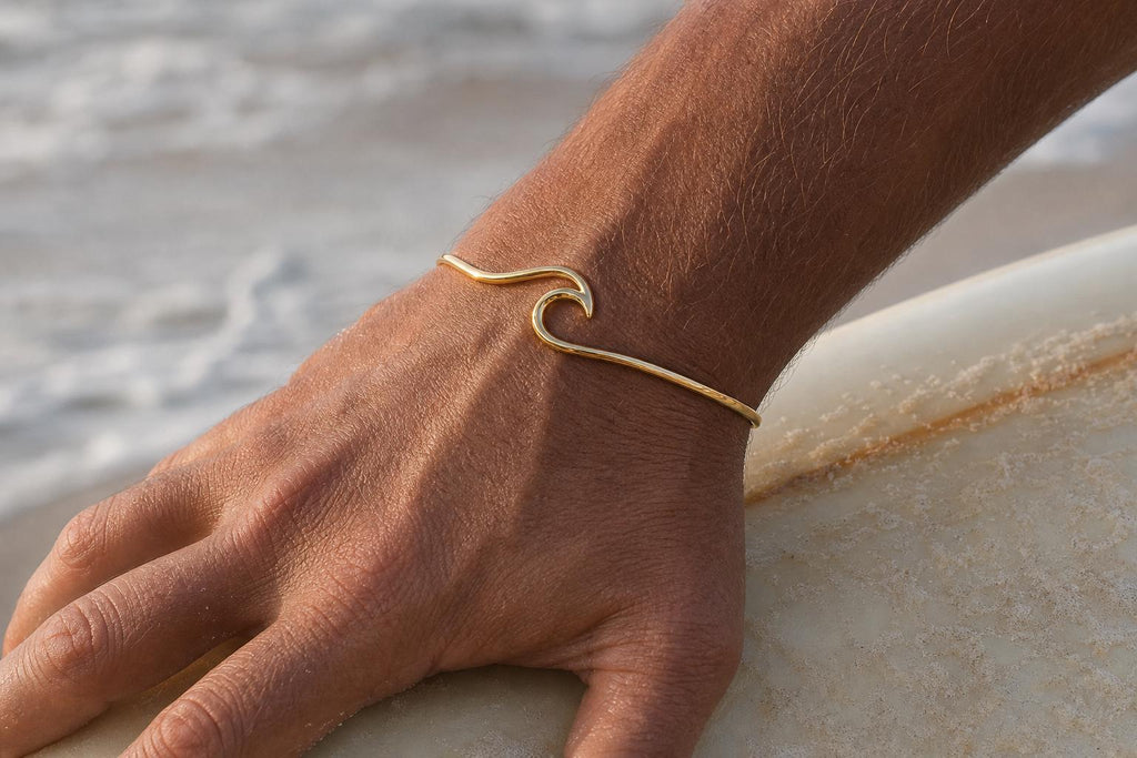 Slim Wave Cuff Bracelet