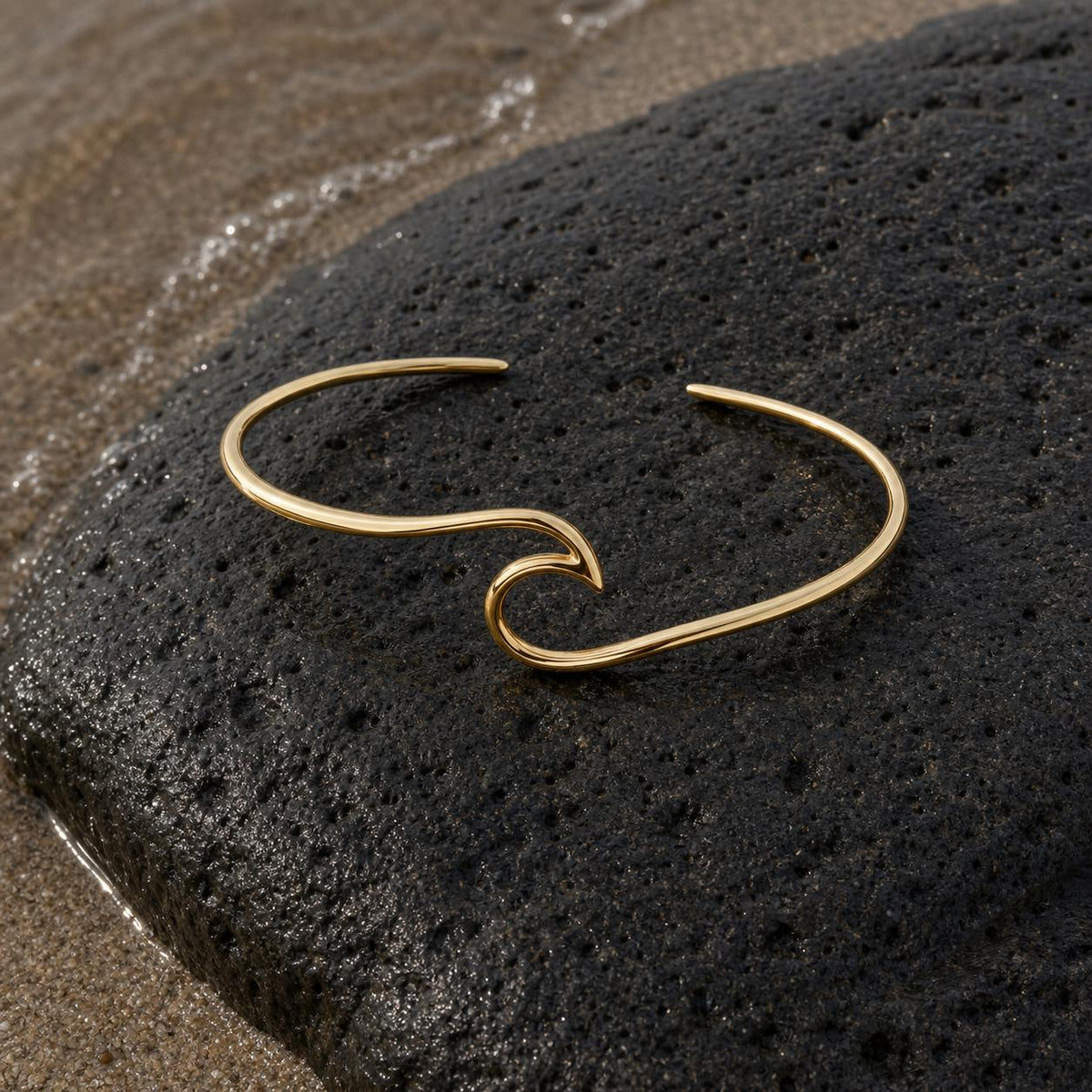 Slim Wave Cuff Bracelet
